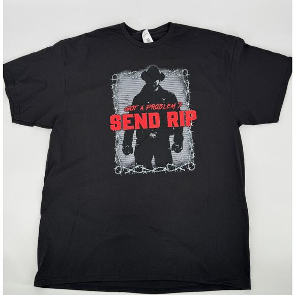 Yellowstone Send Rip Graphic T-Shirt 2XL Black Western Cowboy NWT - Picture 3 of 5